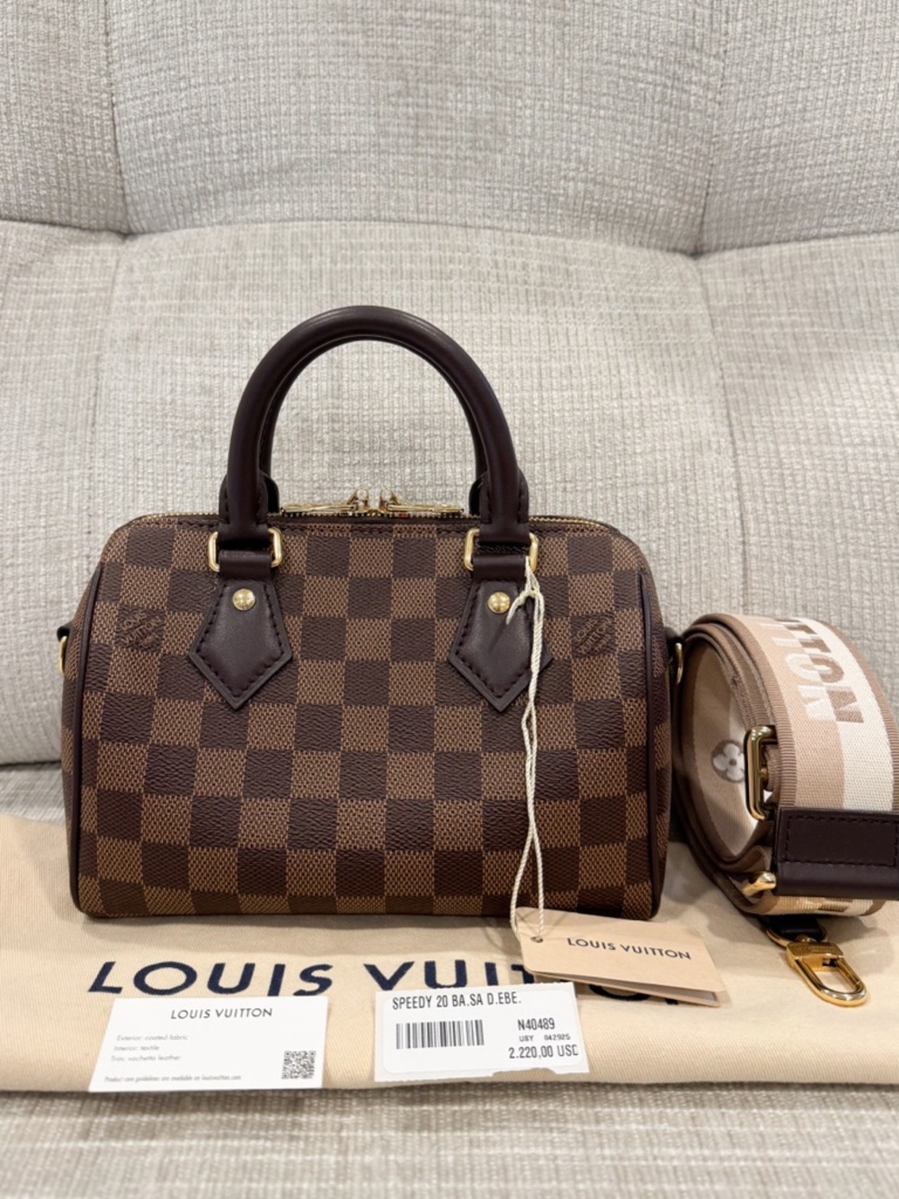 Louis Vuitton Speedy 20 Damier Ebene
